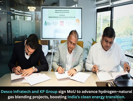 Desco Infratech and KP Group Partner on Hydrogen-Gas Blending Projects