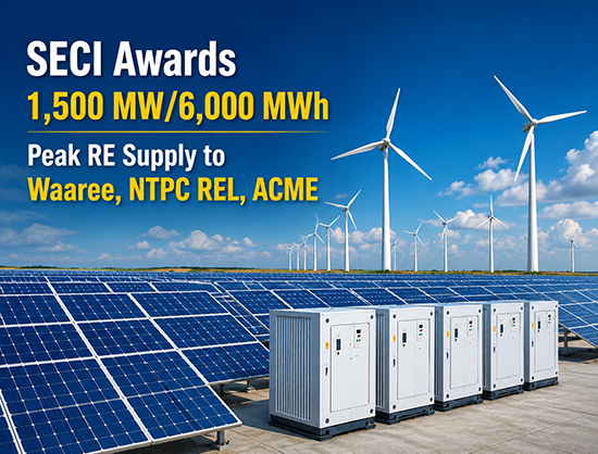 Waaree, NTPC REL, ACME Win SECI’s 6,000 MWh Assured Peak Power Supply Auction